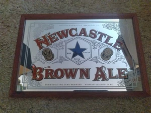 ESPEJOS RETROVISORES VINTAGE NEWCASTLE BROWN ALE + BUDWEISER, TYNE BREWERY - Imagen 1 de 5