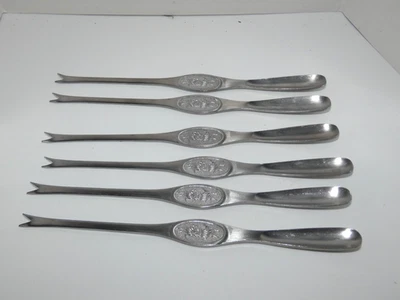 6 Vtg  Lobster Crab Seafood Pick Fork Scoop Japan Stainless Steel 8” Shellfish - Image 1 of 4