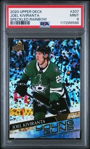 2020-21 Upper Deck Joel Kiviranta Young Guns Speckled Rainbow Foil #207 PSA 9 - Picture 1 of 3