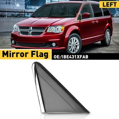 Aplique de bandeira de espelho esquerdo para Dodge Grand Caravan Chrysler Town & Country 08-16 - Imagem 1 de 4