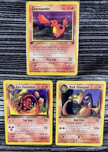 Pokémon TCG Dark Charmander/Charmeleon/Charizard Evolution Set 1st Edition 🔥 - Picture 1 of 7