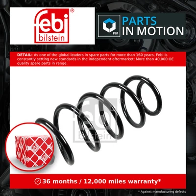 2x Coil Springs (Pair Set) fits VW CADDY 1.6D Front 2010 on Suspension Febi New - Image 1 of 4