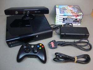 Microsoft Xbox 360E 250GB Black Console (1538) Controller, Kinect and 6 Games