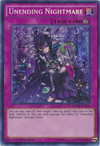 *** UNENDING NIGHTMARE *** 1ST EDITION SECRET RARE MACR-EN079 NM YUGIOH! - Image 1 of 1