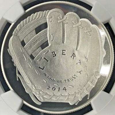 2014 P Baseball Hall of Fame Commemorative Silver NGC PF-69 ULTRA CAMEO Concave - Image 1 of 4