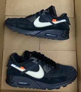 OFF-WHITE NIKE AIR MAX 90 BLACK CORN AA7293-001 28,0cm US10 Rare used from JAPAN - Bild 1 von 7