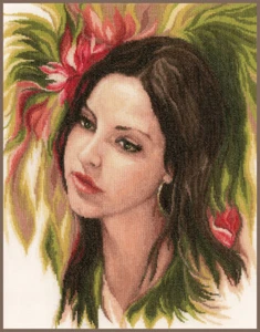 Lanarte Counted Cross Stitch Kit Bewitching Youth 13.2" x 17.2" - Picture 1 of 2