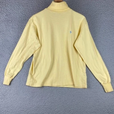 Vintage Ralph Lauren Men's Turtleneck Shirt Yellow L Made in USA *STAINS READ* - Image 1 of 4