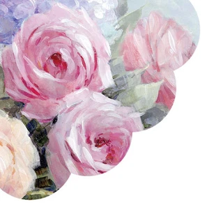 Servilletas redondas de papel artesanal decoupage 24 piezas ∅12,6"" rosas Julia rosa - Imagen 1 de 1