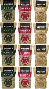 Western 3 Pack Pecan Apple Cherry BBQ Smoking Chips Combo Pack - 12 bags! - Picture 1 of 7