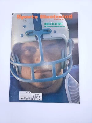NFL Baltimore Colts Sports Illustrated 19 November 8 1971 Norm Bulaich VG - Image 1 of 2