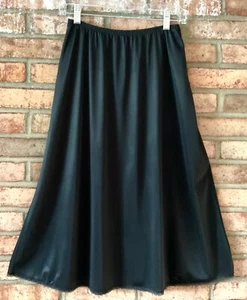 VINTAGE ADONNA FOR SEARS BLACK NYLON HALF SLIP SIZE MED. ANTRON III ~ EXC. USA - Picture 1 of 8