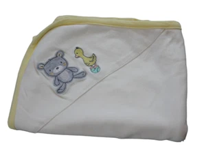Starting Out Bear Duck Ivory Yellow Baby Blanket Cotton Infant Blanket RARE - Picture 1 of 8