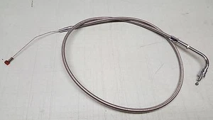 Drag Specialties Stainless Braided Idle Cable Harley FL FXD ST DS-224007 *NEW* - Imagen 1 de 4