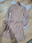 Ted Baker Camel Wool And Cashmere Long Wrap Coat Size 4 (14UK)