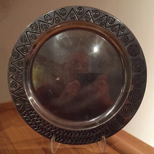 Wilton Armetale ® USA Reggae 14-1/4" Large Round Serving Tray Platter ~ EUC - Picture 1 of 8