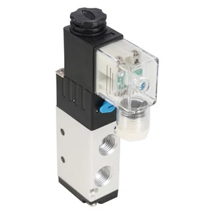 Solenoid Valve With Air Tube 6MM Single Coil Guide Electric 2-Position 5-Way - Picture 1 of 22