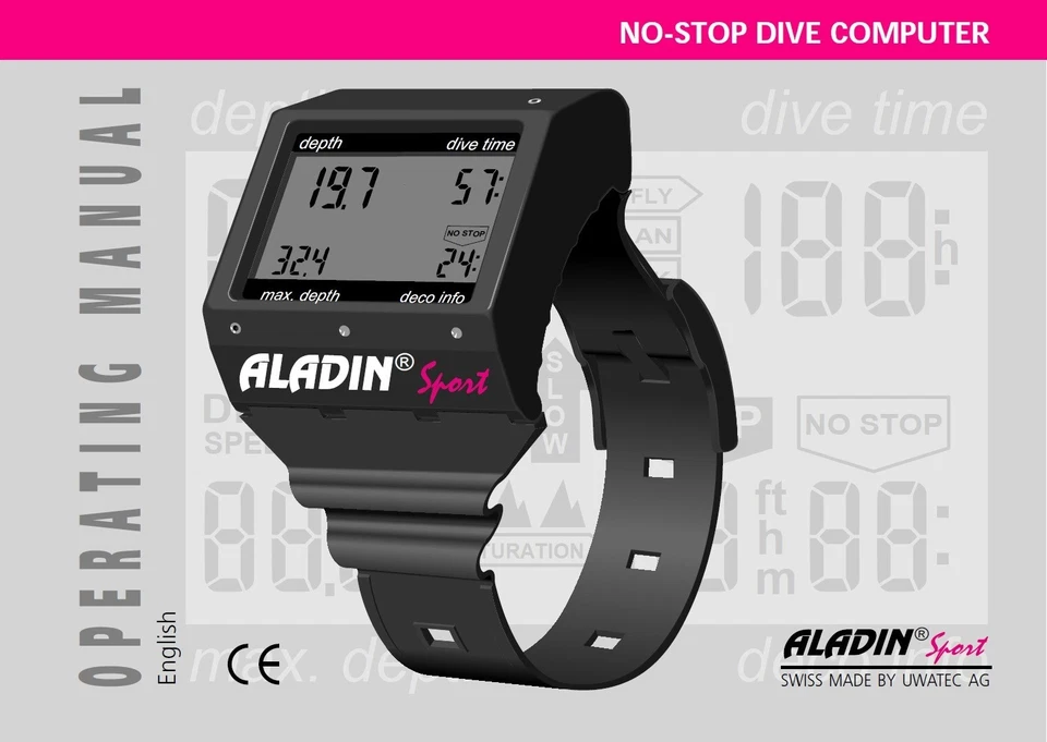 Uwatec ALADIN Sport Scuba Dive Computer Instruction Owners Manual Printed - Image 1 of 1