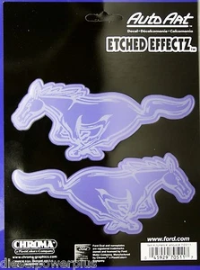 Ford mustang etched glass look window windshield decal sticker cobra 2 emblem - Picture 1 of 1