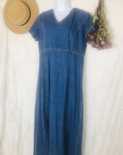 laura ashley denim pinafore dress