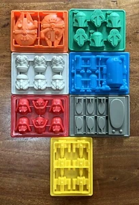 Lot Of 7 STAR WARS Silicone Ice Trays Baking Molds Chocolate Jello Candy Mold - Picture 1 of 17