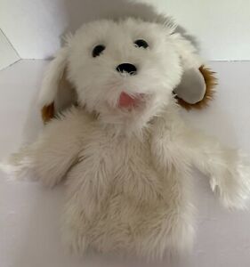 The Puppet Factory White Plush Dog Hand Puppet - 14 inches