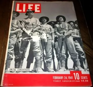 LIFE Magazine February 24 1941, Anzac Conquerors Vintage Advertisement - Picture 1 of 6