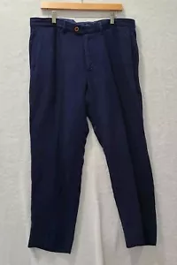 Tommy Bahama Hose Herren 35x34 blau Leinenmischung Strand Relaxed leicht LESEN - Bild 1 von 6