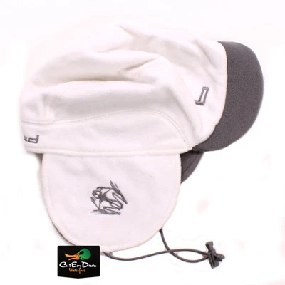 NEW BANDED GEAR UFS FLEECE BRIMMED BEANIE HAT CAP "b" LOGO WHITE - Image 1 of 3