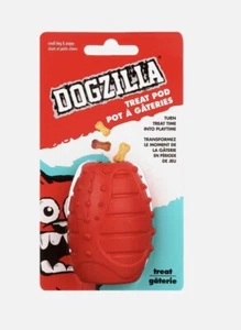Dogzilla Treat Pod Perro Juguete Rojo Pequeño Cachorro Agresivo Masticación Dispensa Duradera - Imagen 1 de 3