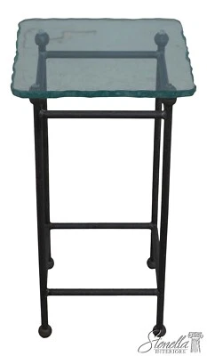 68724: CHARLESTON FORGE Iron Base Glass Top Occasional Table - Image 1 of 4