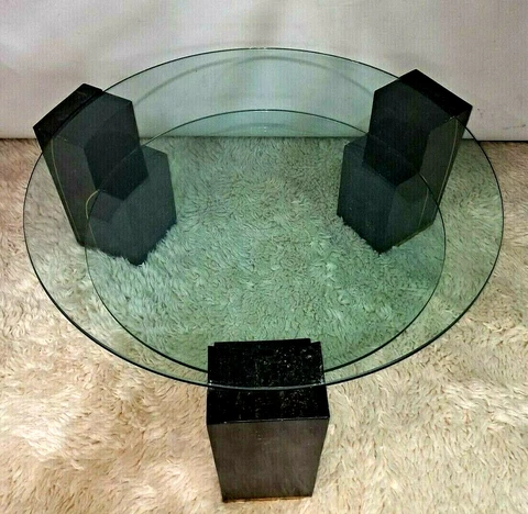 Tessellated Marble Inlaid Brass Modern Coffee Table Robert Marcius CASA BIQUE Cover