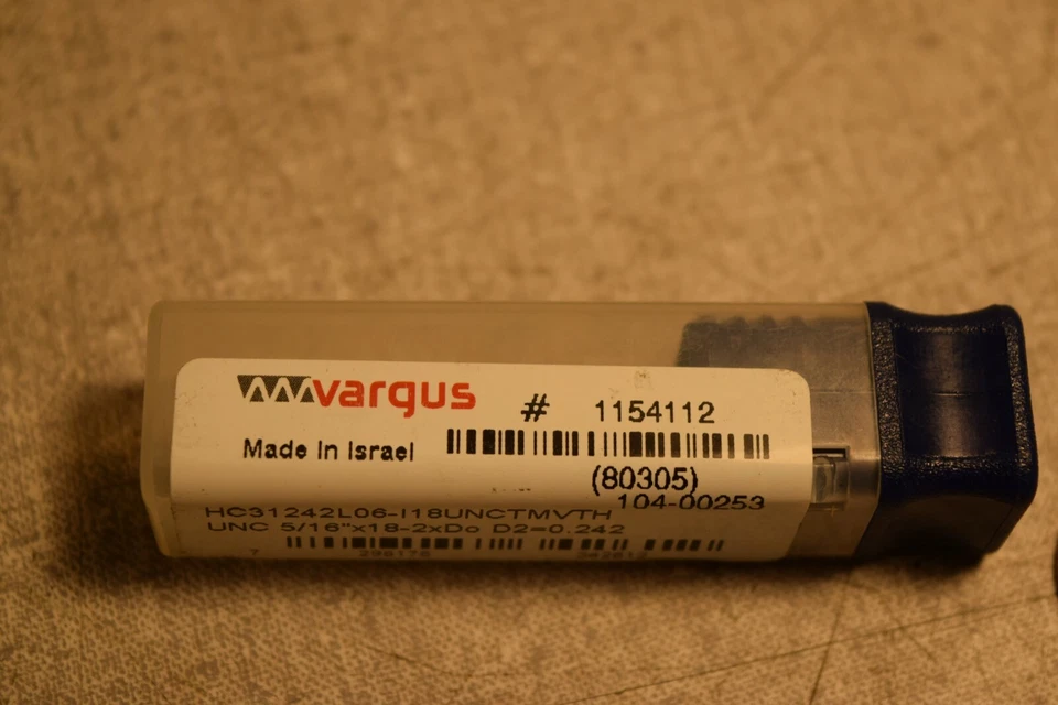 Vargus 104-00253 Threadmill UNC 5/16"x18 2xDo Thread Mill