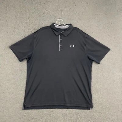 Camisa Polo Under Armour Para Hombres XL Calce Suelto Negra Golf Preppy Papá Informal Foto 1 de 4