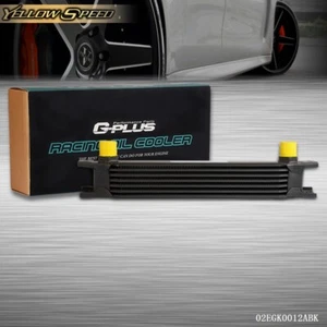 Fit For Universal Engine 7 Row AN-10AN Transmission Aluminum Oil Cooler Black - Picture 1 of 6