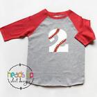 T-shirt de baseball deuxième anniversaire tout-petit garçon/fille Raglan - 2 Baseball Bday Raglan