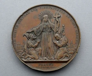 Antike religiöse große Medaille. St. Helena. 1848. Berg Karmel, Pilgerfahrt. - Bild 1 von 4