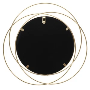 Round Wrought Iron Wall-mounted Mirror for Living Room Office Vintage Metal - Picture 1 of 12