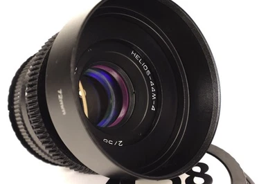 Canon RF Helios 44m 58mm f/2 CineMod | RF Mount | Anamorphic Flare Bokeh Purple - Image 1 of 4