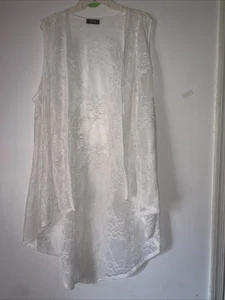 Traje de baño Espresso blanco sin mangas mediano elegante bordado cubierta 3034 - Imagen 1 de 11