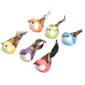 6xFake Birds Artificial Feather Foam Doves Wedding Decoration Venue Ornament - Picture 1 of 24