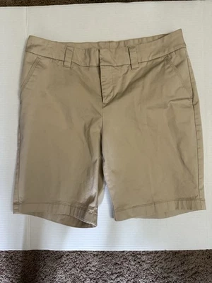 Le Tigre Khaki Flat Front Chino Shorts with Pockets - Image 1 of 4