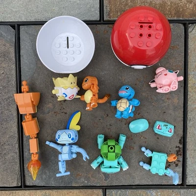 Pokemon Mega Construx Mini Figures Mixed Lot Pokeball Parts/Pieces Incomplete - Image 1 of 4