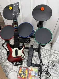 Guitar Hero World Tour PS3 Wireless Drum Kit Drums Bundle Controller & Game - Picture 1 of 9