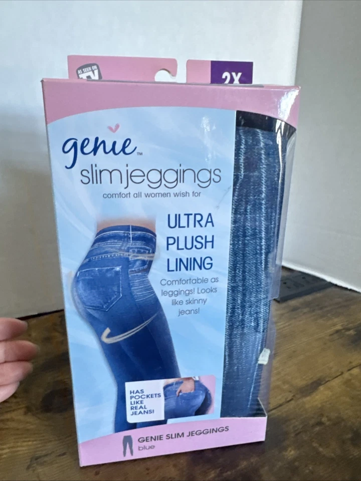 Jeggings para mujer As Seen on TV ultra suaves Genie azules 2X totalmente nuevos Foto 1 de 4