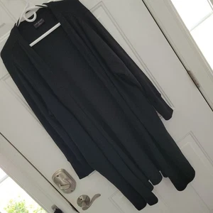 Lane Bryant Cardigan vorne offen schwarz Strick 22/24 lang Staubmantel Pullover - Bild 1 von 7