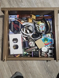 Vintage Junk Drawer Clean Out Lot Watches, etc Drawer Not Included - Picture 1 of 3