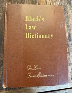 Black's Law Dictionary De Luxe 4th Edition 1951 Thumb Tabs Pronunciation Guide - Picture 1 of 16
