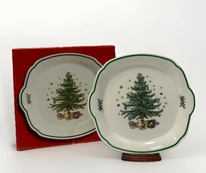 Nikko Christmastime 10" Serving Tray Plate Platter Christmas Tree Japan w/ Box - Picture 1 of 8