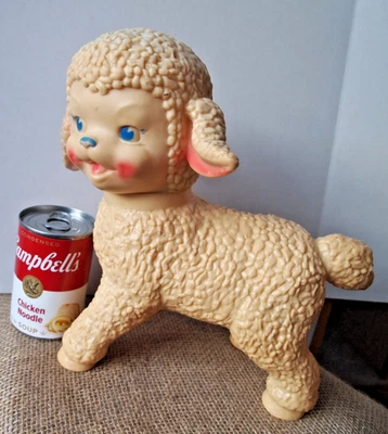 Vtg  Sun Rubber Lamb Toy Large size 1960's - Image 1 of 4